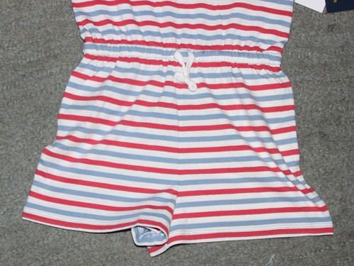 Polo Ralph Lauren Girls Short Sleeve Striped Romper One-Piece - Size 5 - NWT - Picture 3 of 4