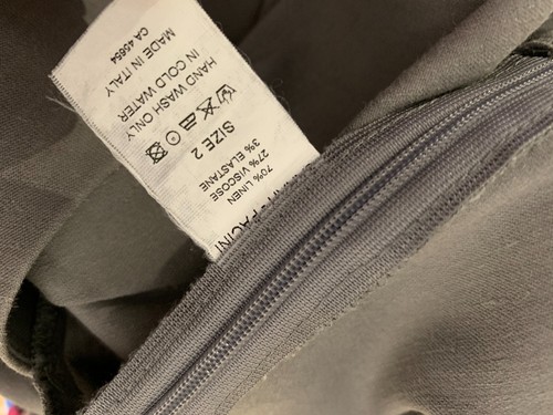 Sarah Pacini stretch slim trousers Size 2 M W 36 L 25 VGC ankle crop grey capri - Picture 7 of 8