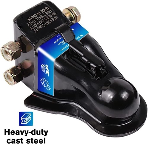 Adjustable Trailer Coupler 2-5/16'' Hitch Ball 5-Position Channel Bracket Mount - Picture 4 of 4
