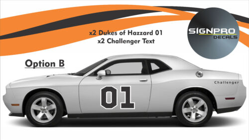 Dukes of hazzard General Lee door decal sticker 01 decal kit + Side Text - Picture 2 of 2