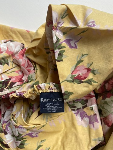 NEW! RALPH LAUREN Brooke *TWIN FITTED SHEET Sophie Flowers FLORAL Yellow NWOT - Picture 4 of 6