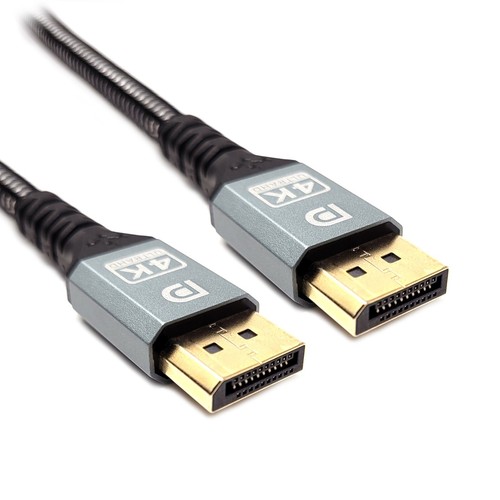 Gigacord Long Displayport Cable 1.4 DP Male Male 4K 8K 32.4Gbps Braided, 30Ft - Picture 6 of 8