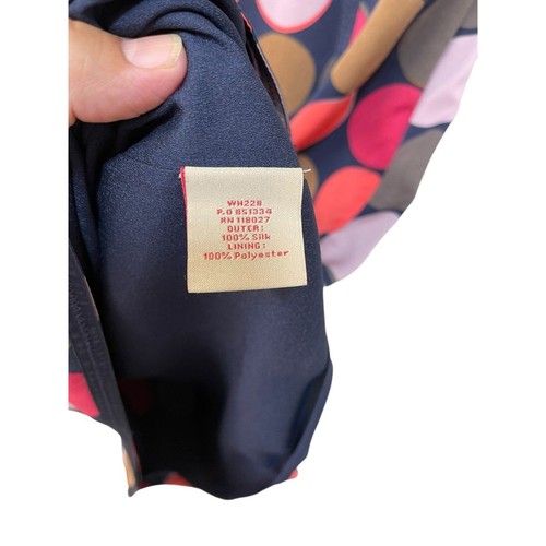 Boden Notting Hill Kleid WH228 100% SEIDE GEPUNKTET Gr. 6 lang gefüttert seitlicher Reißverschluss - Bild 3 von 7
