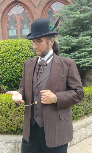 Vintage Victorian Gentleman Cowboy Western Wear by Lasso Jacke Mantel - Bild 1 von 12