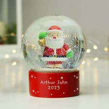 Personalised Santa Snow Globe I Christmas Gift I Stocking Filler