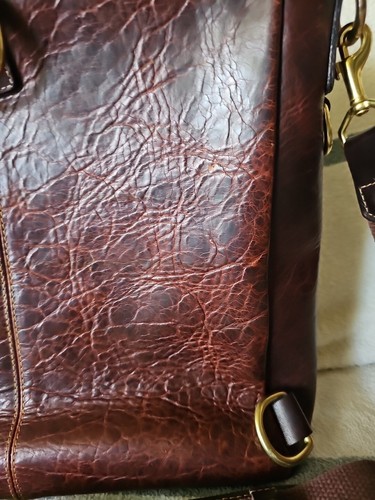 NEU Vintage Coronado echt Bison Leder Luxus Messenger Bag 13X12X4" HERGESTELLT IN USA - Bild 19 von 19