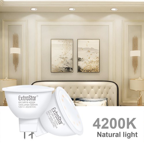 Bombillas LED 6-MR16 6W ahorro de energía downlight foco cálido natural blanco - Imagen 11 de 21