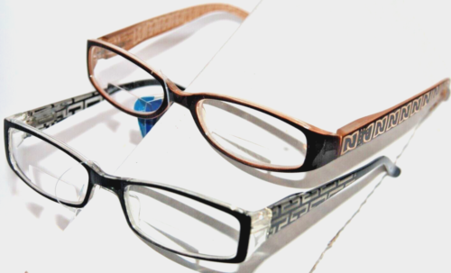 2 pr Bifocal Reading Glasses Fashion sampler premium compact readers power +3.0 - Picture 2 of 4