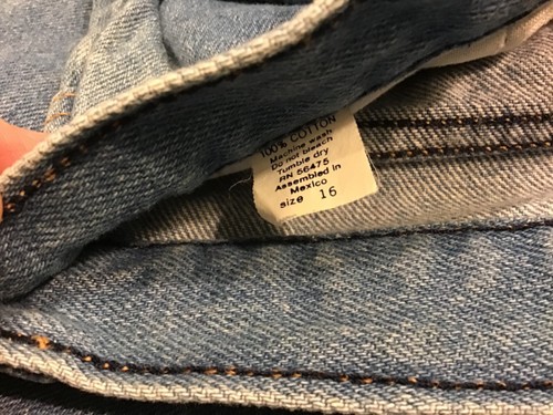 Vintage 70’s Open Trails Girls Stone Washed Relaxed Fit THRASHED Size 16 Jeans - Picture 11 of 14