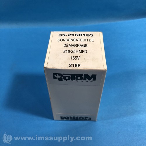 Rotom 35-216D165 Start Capacitor, 216-259 MFD, 165V, 216F FNFP - 第 3/3 張圖片