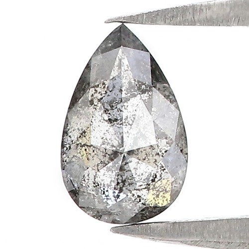 Diamante natural suelto en forma de pera de 0,70 quilates 7,25 mm diamante de sal y pimienta LQ3183 - Imagen 8 de 8
