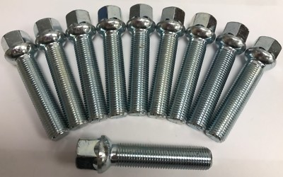 ALLOY WHEEL BOLTS M14X1.5 X 10 RADIUS BIMECC 60mm THREAD FOR MERCEDES E CLASS