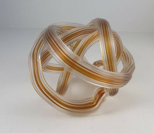 Super Cool Art Glass Knot Abstract Twisted Glass Art Piece Sculpture - Picture 3 of 5