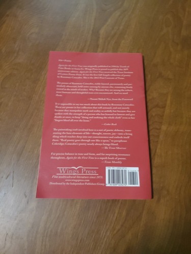 Again for the First Time by Rosemary Catacalos (2013, Trade Paperback) - Foto 2 di 8