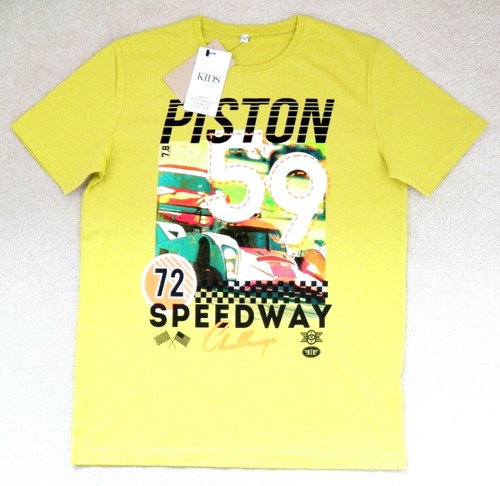 NEU MIT ETIKETT JUNGEN M&S SPEEDWAY T-SHIRT 13-14 JAHRE NEU SOMMER URLAUB OBERTEIL SHORTS GELB - Bild 3 von 7