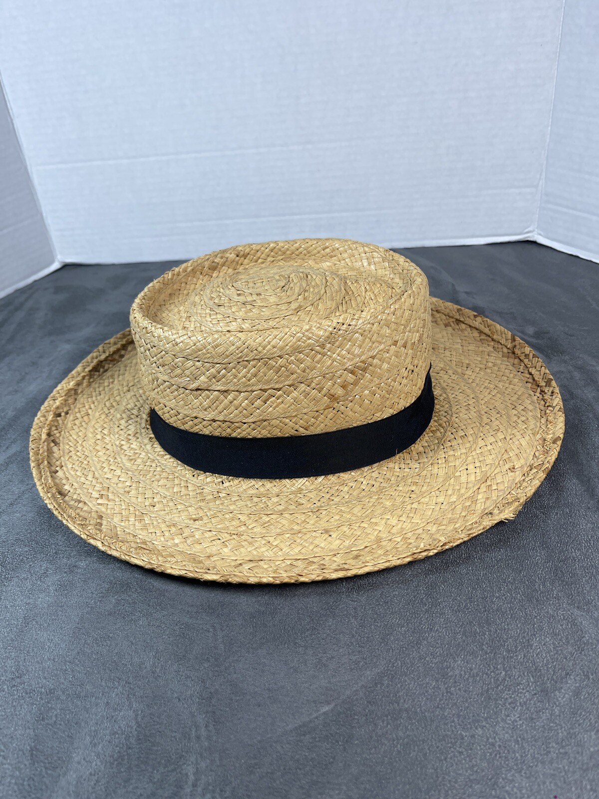 Bailey Straw Panama Sun Hat Cap Vintage Made In U… - image 4