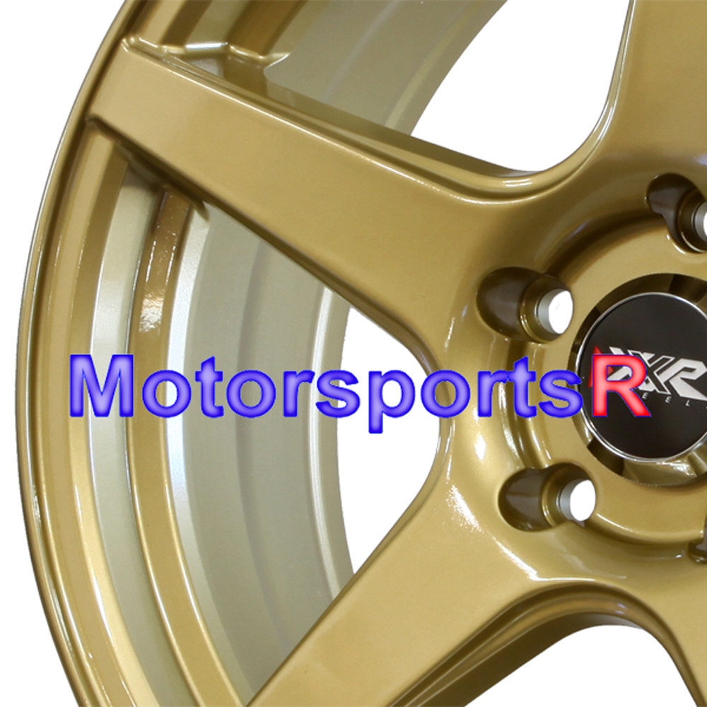 Frs Rims Gold 18 18x7.5 ET +38 XXR 535 Gold Concave Wheels Rims 5x100 Single Drilled ...