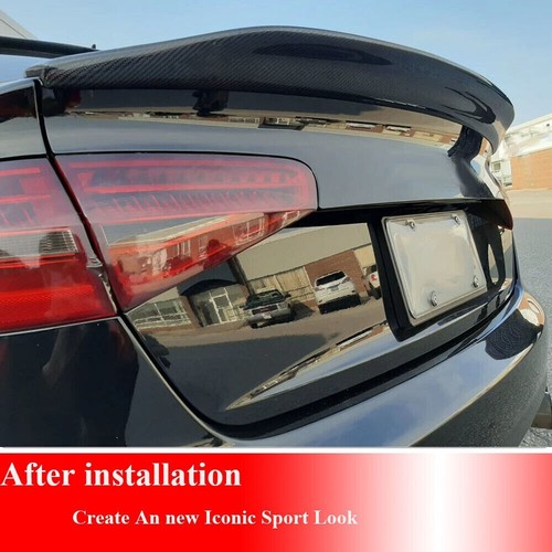 For Audi S5 RS5 Coupe 2009-2016 REAL CARBON Highkick Rear Trunk Lip Spoiler Wing - Picture 5 of 15