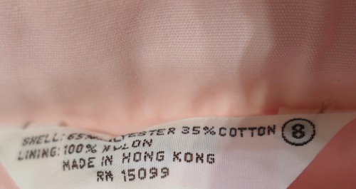 Vintage 70s Cotton Blend Powder Pink Trench Coat rain weather S M - Picture 7 of 8