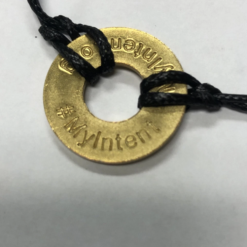 可调式黑色呼吸麻绳手链 My Intent.org 全新 — 第 4/4 张图片