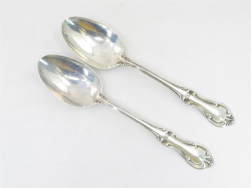 International Silver JOAN OF ARC Sterling Silver 2 Serving Spoons 8.25" 117grams - Picture 1 of 6
