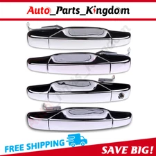 4X  Front+Rear Left+Right Chrome Exterior Door Handles For Chevy/GMC/Cadillac