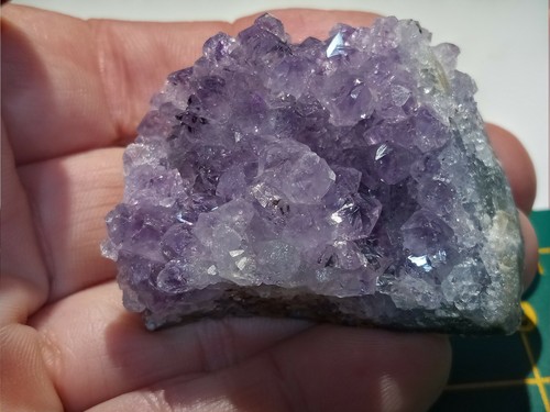Nice! 2" x 1 3/4" Amethyst Cluster on Geode Matrix - Artigas, Northern Uruguay - Picture 7 of 9