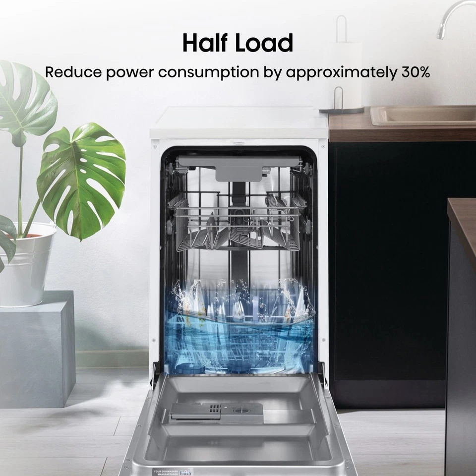 Hisense Hi4 Freestanding Slimline Dishwasher - Super Silent - White HS523E15WUK - Image 3 of 4