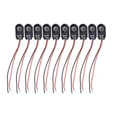 10Pcs I Type 12cm Cable Connection 9 V Battery Clip Connector Buckle Battery