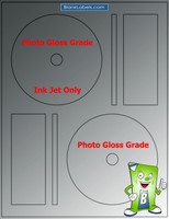 100 Photo Glossy Ink Jet Labels Fits Full Memorex 50 Sheets Cd Dvd High Gloss 100 Photo Glossy Ink Jet Labels Fits Full Memorex 50 Sheets Cd Dvd High Gloss