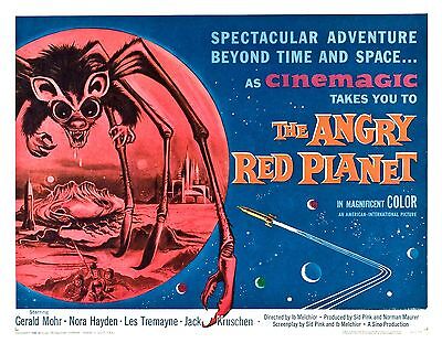 THE ANGRY RED PLANET Movie Poster 1959 Sci-fi Classic THE ANGRY RED PLANET Movie Poster 1959 Sci-fi Classic