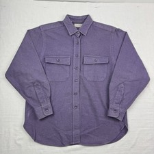 Vintage LL Bean Chamois Cloth Shirt Womens 12 Outdoor Hiking Nature Made In USA