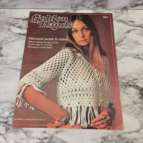Lot of 15 Vintage 1970s Golden Hands Craft Magazine Needlework Knitting Crochet - Picture 12 of 16