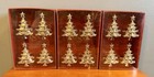 12 pcs LENOX Holiday Napkin Rings Holiday Noel Gold Christmas Tree In Boxes