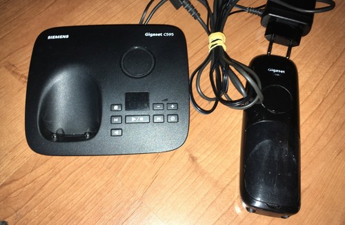 Gigaset Cellulare C595 A Portatile Nero + Vassoio di Ricarica 2 Batterie Nuove Condizione OK - Foto 4 di 5