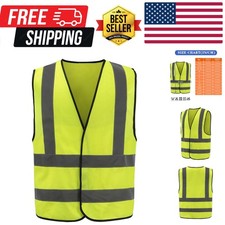 12 colour High visibility viz vest hi vis viz reflective work construction sa...
