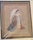 Vtg Rare Lavender & Lace Guardian Angel Cross Stitch 1992 Kit