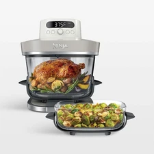 Ninja Crispi Pro Glass Air Fryer Cooking Station in Bone White NEW FREE SHIPPING