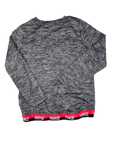 Nike Girls Gray And Pink Tulip Hem Dri-Fit Long Sleeve Athletic Top Size 6x - Picture 4 of 5