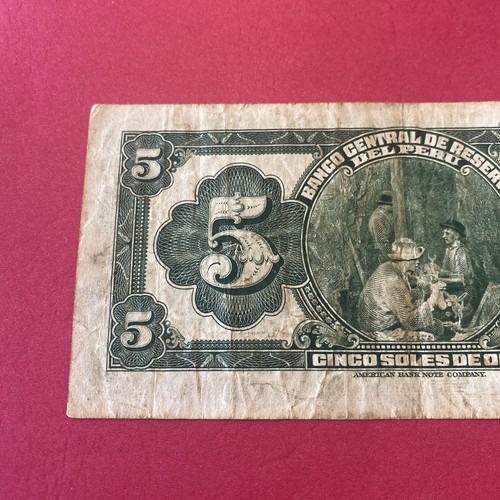 Peru- 5 Soles de Oro- 1941 - Picture 5 of 6