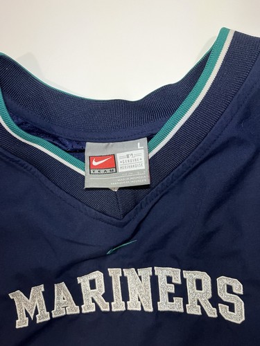 MARINERS Nike Team Pullover Windbreaker Mens Size L Seattle MLB Baseball Team - Picture 3 of 4