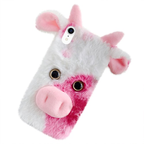 3 pcs Cartoon Plush Cow Phone Case Phone Protective Shell Compatible for iPhone - Picture 2 of 12