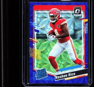 2023 Donruss Optic Blue Scope Rashee Rice #257 RC Kansas City Chiefs