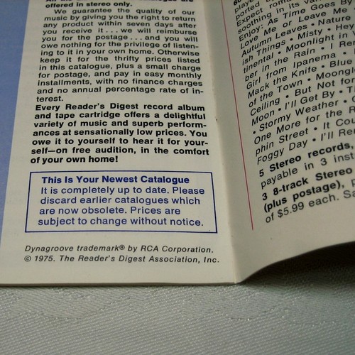 READER'S DIGEST music catalog 1975 advertisement Stereo-8 track tape Johnny Cash - Picture 4 of 4