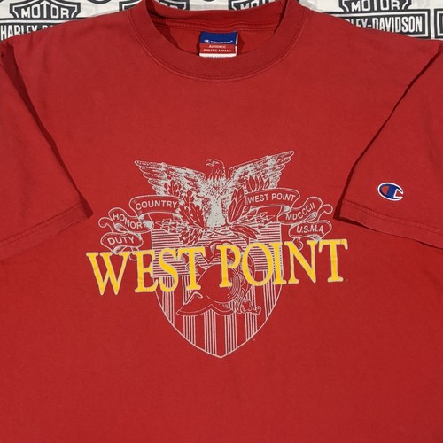 Champion West Point T Shirt Red USA Military Academy US Army New York Mens Large - Picture 3 of 7