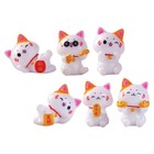  6 Pcs Cat Statue Miniature Garden Accessories Animal Micro Landscape Decoration