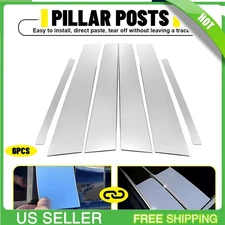 6pcs Chrome Pillar Posts For 2013-2017 Honda Accord Sedan Door Cover Panel Trim