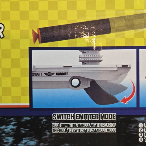 14" Flugzeugträger Spielzeug Set mit Militärflugzeugen, eingebauter Schaumstoff Blaster - Bild 14 von 18
