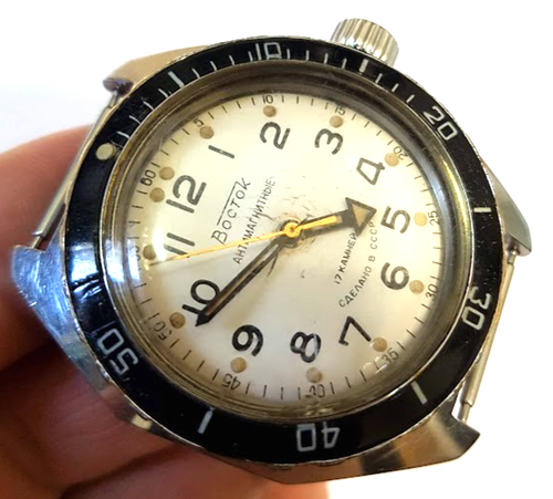VINTAGE SOWJET RUSSLAND UDSSR HERREN ARMBANDUHR WOSTOK AMPHIBIEN FUNKTIONIERT SELTEN UDSSR - Bild 2 von 17