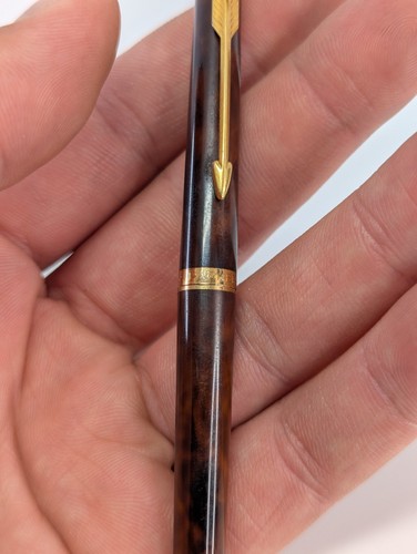 Vintage Parker Fountain Pen 75 Tortoiseshell Laque Made In France - Picture 10 of 24
